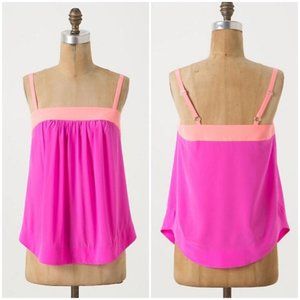 ANTHROPOLOGIE Heat Index Tank Neon Pink Cami Top 4